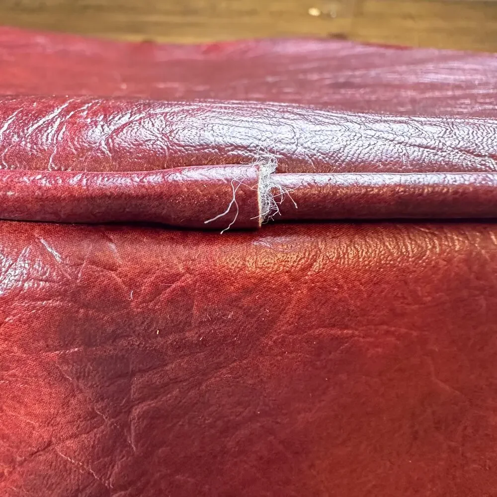 Vintage Samsonite Sonora II Dark Red Faux Leather Carry-On Travel Tote Bag CLEAN